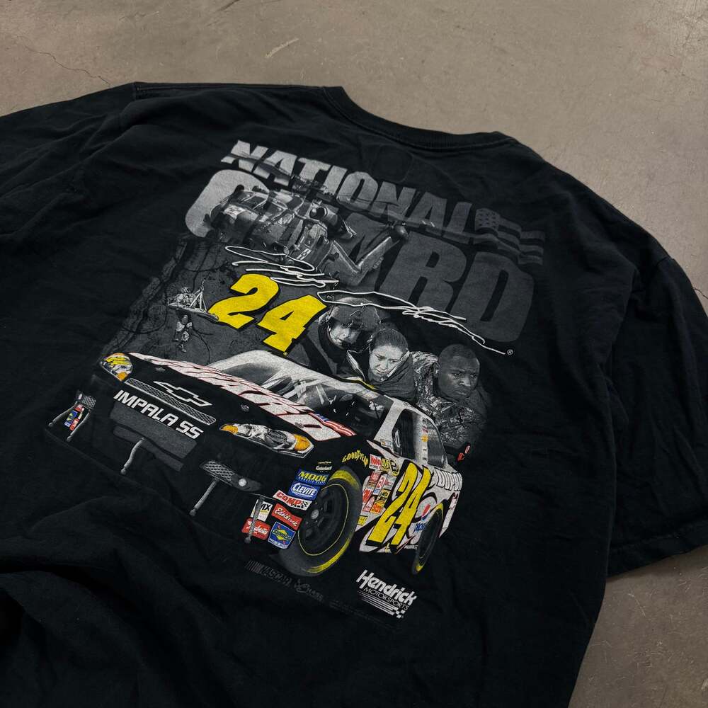 Vintage 2008 Jeff Gordon #24 National Guard NASCAR T-Shirt